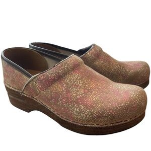 Dansko Multi Color Pastel Soft Leather Pebble  Professional Workwear Clog 39‎